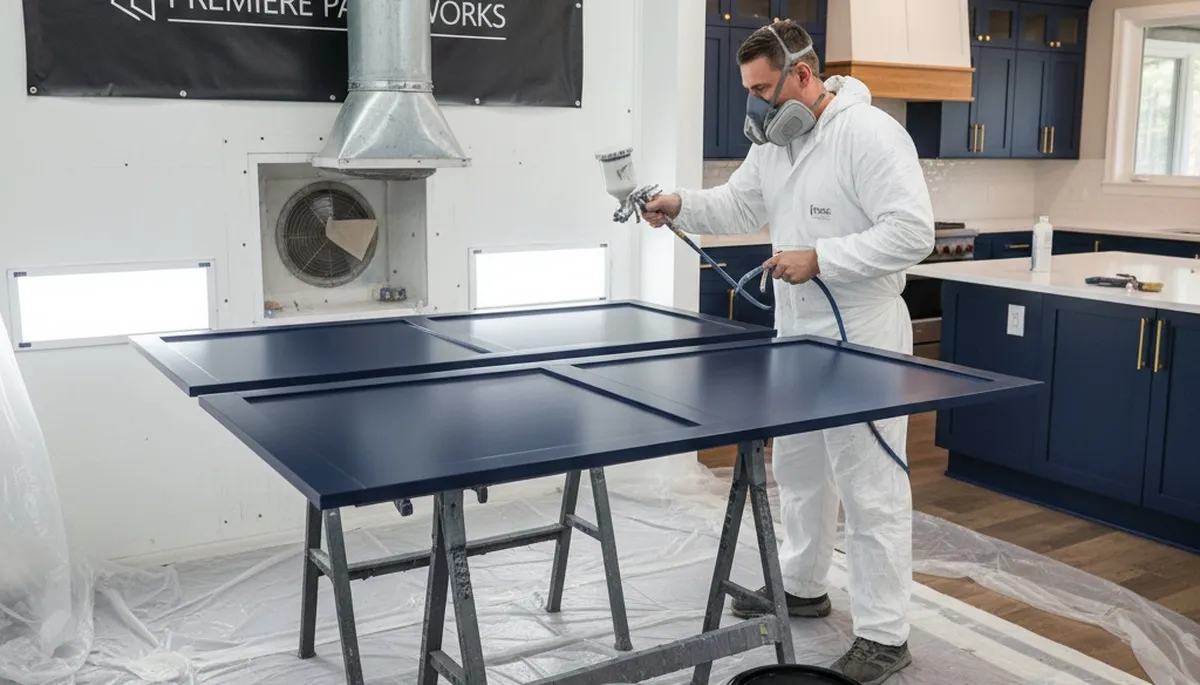 Cabinet painting in Naperville, IL for durable kitchen and bathroom finishes