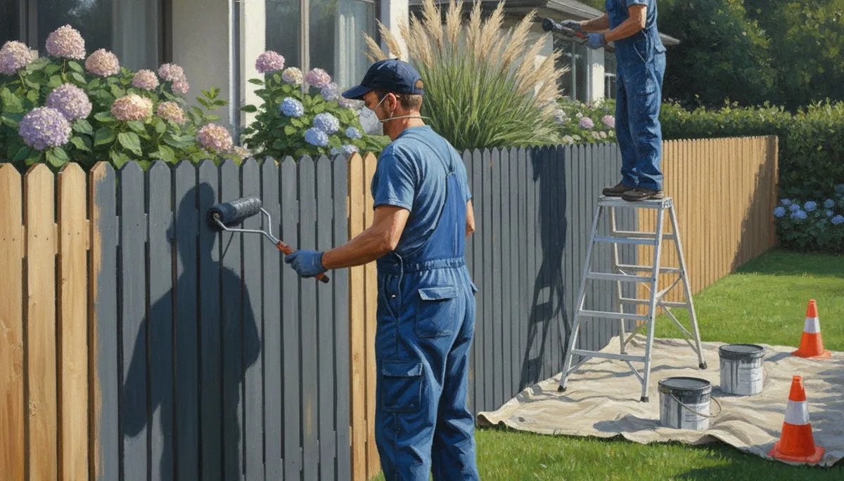 Fence painting in Naperville, IL for weather protection and curb appeal